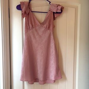Revolve More to Come Pink Blush Pink Mini Dress, Altered